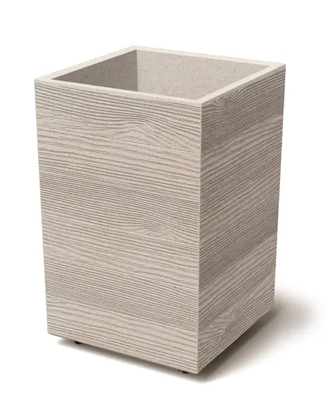 Kwietnik Madera Case High ECO Wood Biały 38,5 cm
