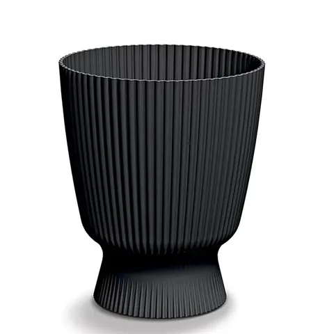 Doniczka plastikowa Milly Round węgiel 19 cm