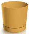 Doniczka plastikowa Tubo P musztardowy 30 cm