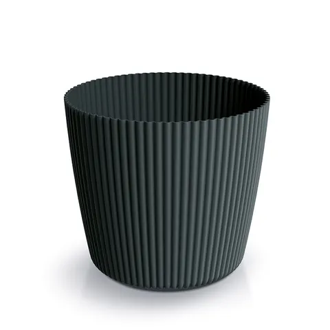 Doniczka plastikowa Milly Round węgiel 11 cm