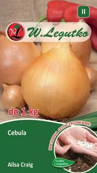 Cebula biała Ailsa Craig - nasiona otoczkowane 200 szt.