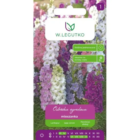 Nasiona Ostróżka ogrodowa mieszanka 0,5g