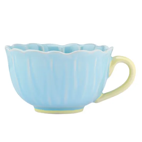 FILIŻANKA JUMBO CERAMICZNA 350ml KWIAT NIEBIESKI