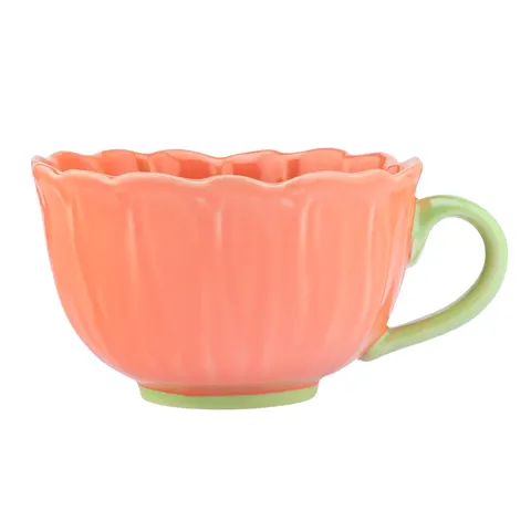 FILIŻANKA JUMBO CERAMICZNA 350ml KWIAT KORALOWY