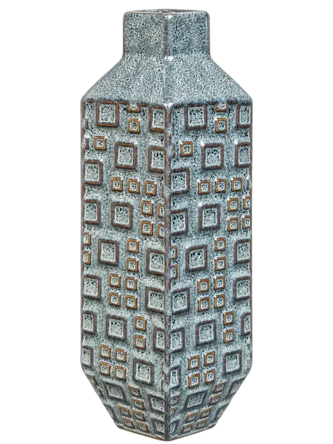 DONICA CERAMICZNA WAZON VASE 12x11x25.5cm BLUE 112066