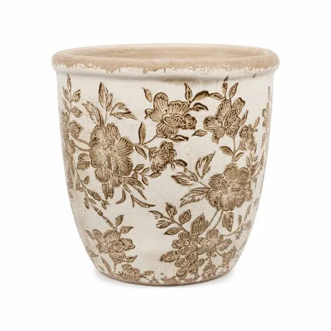 DONICA CERAMICZNA PLANTER CERAMIC 17X17X15.5CM BROWN