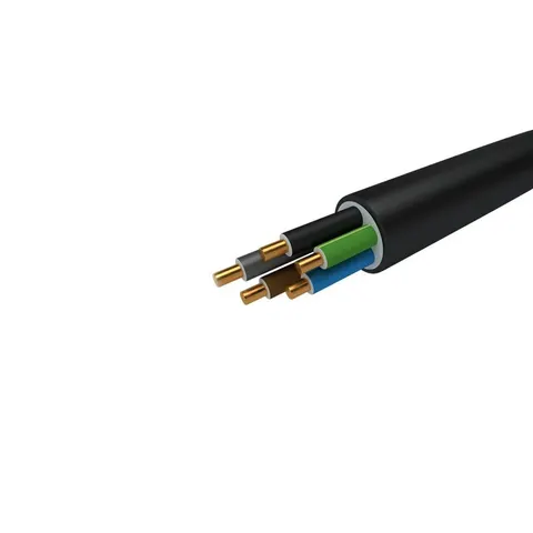 Kabel bezhalogenowy N2XH-J 5x1,5 RE B2ca 0,6/1kV, energetyczny i sterowniczy, czarny, TECHNOKABEL
