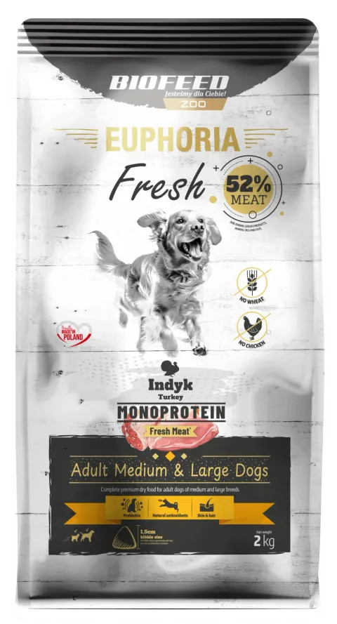 KARMA EUPHORIA FRESH MEAT ADULT INDYK MONO M/L 2KG