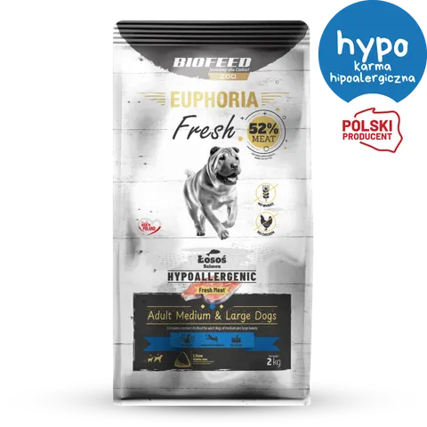 KARMA EUPHORIA FRESH MEAT ADULT HYPO SALMON M/L 2 KG