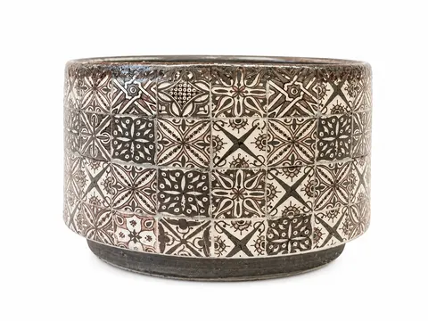 OSŁONKA MOZAIKA 17X10cm CERAMIKA SZARA BETON