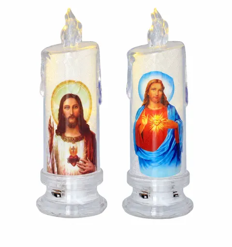 ŚWIECZKA LED JEZUS 6,5X18CM MIX WZORÓW