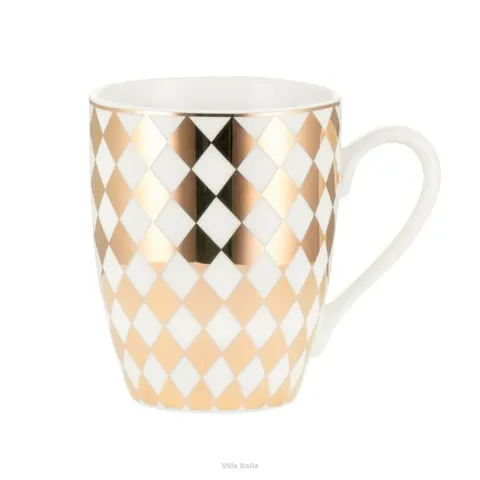 Kubek porcelanowy Pierrot Gold 310 ml - Villa Italia
