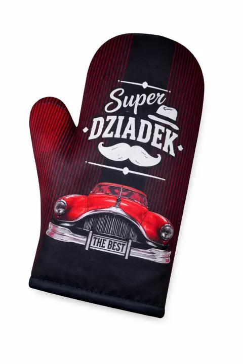 Rękawica Kuchenna Super Dziadek Na Dzień Dziadka Auto