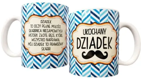 Kubek Na Dzień Dziadka Ukochany Dziadek Wąsy 300ml