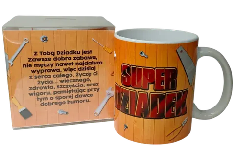 Kubek Na Dzień Dziadka Super Dziadek Narzędzia 300ml