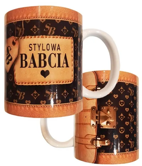 Kubek Na Dzień Babci Stylowa Babcia Brązowy 300ml