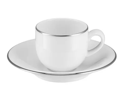 Filiżanka/spodek do espresso luce platinum