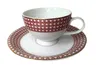 Komplet 2 Filiżanek Nikola Gold Ze Spodkami 210ml/16cm Porcelana Bogucice
