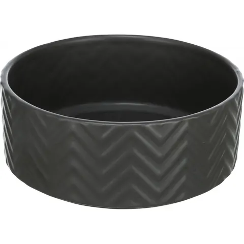 Miska Ceramiczna, Dla Psa/Kota, Czarny Mat, 0.9 L/? 16 Cm