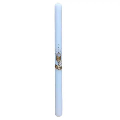 Świeca stołowa I KOMUNIA malowana ręcznie 30cm. - ! - 20054