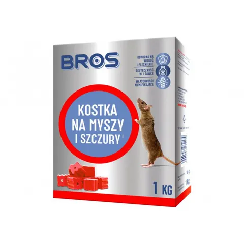 BROS Trutka na myszy i szczury KOSTKA,1 kg