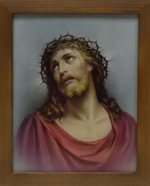 Obraz 23x28cm Pan Jezus Cierpiący rama brązowa - 57310