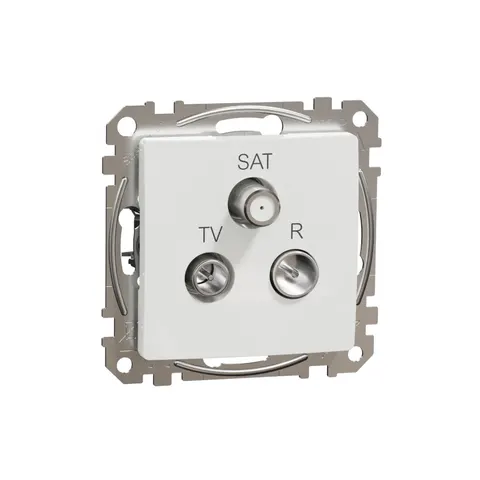 Sedna Design & Elements Gniazdo R/TV/SAT końcowe 4dB, białe; SDD111481, SCHNEIDER ELECTRIC