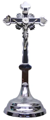 KRZYŻ STOJĄCY CHROM 28CM