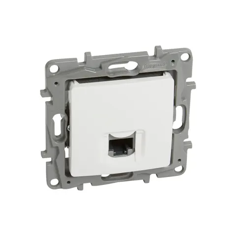NILOE SELECTION Gniazdo komputerowe pojedyncze RJ45 kat.5 UTP moduł, białe; 764571 LEGRAND