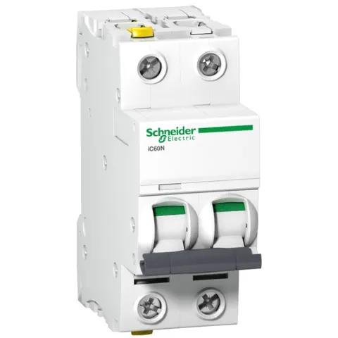 Wyłącznik nadprądowy 2P C 6A 6kA AC, Acti9 iC60N-C6-2; A9F04206, SCHNEIDER ELECTRIC