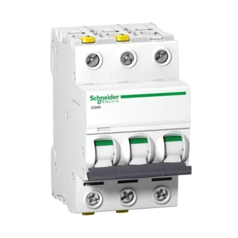 Wyłącznik nadprądowy 3P C 63A 6kA AC, Acti9 iC60N-C63-3; A9F04363, SCHNEIDER ELECTRIC