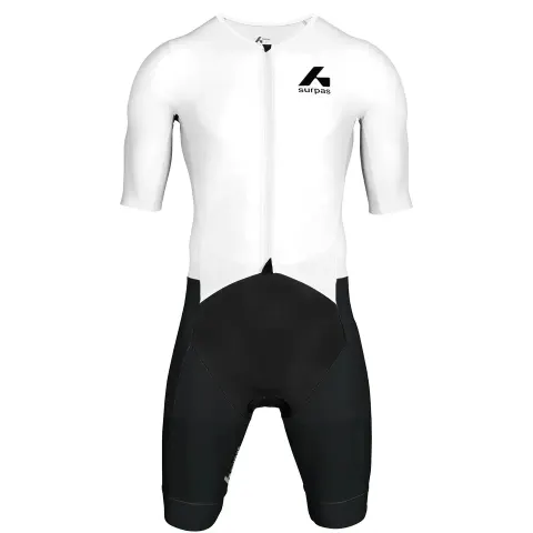 Surpas męski strój triathlonowy Pursue 2 Speedsuit LD biało-czarny