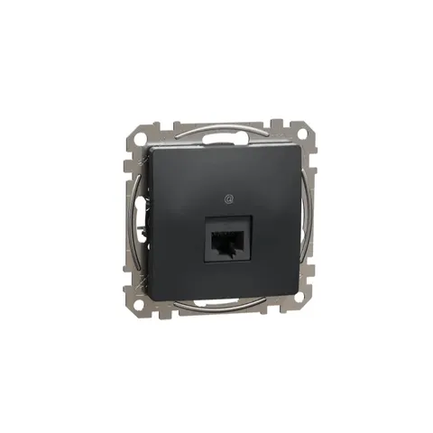 Sedna Design&Elements Gniazdo komputerowe RJ45 kat.5e UTP, antracyt; SDD114451, SCHNEIDER ELECTRIC