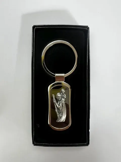 Brelok w pudełku metalowy - Św. Krzysztof (lusterko) - 69504