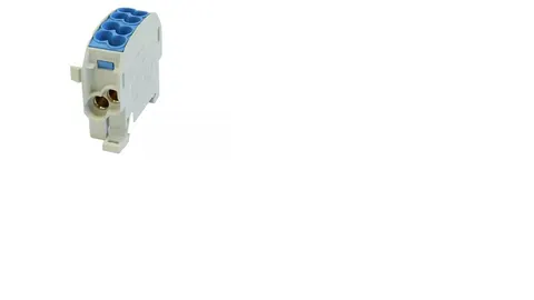 Blok rozdzielczy odgałęźny Al/Cu drut 2x25mm2 linka 2x16mm2 152A/101A 1000VAC/DC SCB 25 niebieski, SIMBLOCK; 81501003 SIMET