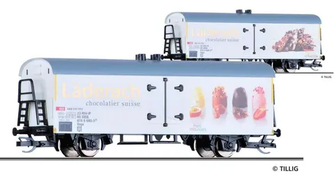 Wagon chłodnia Ibqs "Läderach" TT-1:120 SBB ep. IV, Tillig 14019
