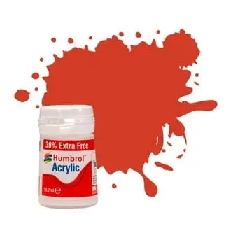 Farba Humbrol Acrylic 174 Signal Red Satin, AB0174EP