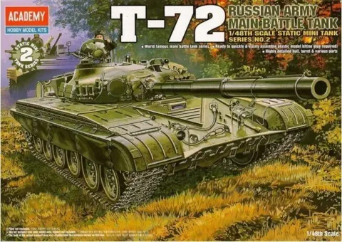 Radziecki czołg T-72 1:48, Academy 13006