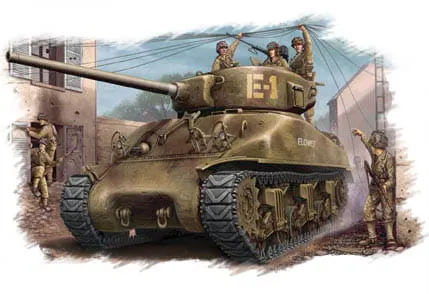 Czołg M4A1 Sherman (76)W 1:48, Hobby Boss 84801