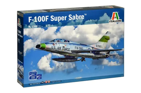Samolot F-100F Super Sabre 1:72, Italeri 1398