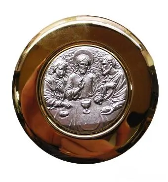 Cyborium mosiądz śr. 8cm (ostatnia wieczerza) - 21185