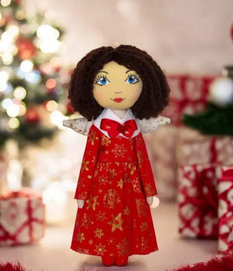 Anioł lalka szmaciana handmade, 30 cm
