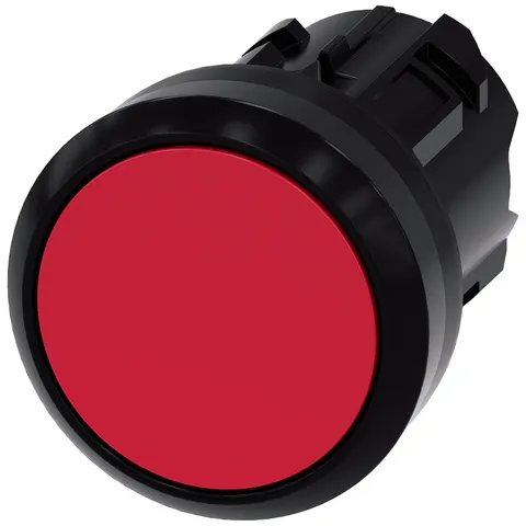 Przycisk 22mm okrągły tworzywo czerwony płaski z samopowrotem SIRIUS ACT; 3SU1000-0AB20-0AA0 SIEMENS