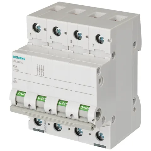 Rozłącznik modułowy 4P 100A 400VAC, D=70MM, SENTRON; 5TL1491-0, SIEMENS