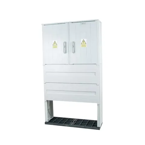 SSTN80x58/2+FTN80 PMN77x52 obudowa termoutrardzalna z cokołem dwukomorowa (bez zamka, tablica PVC) lakier