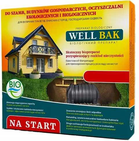 Well bak - bakterie na start rozruch oczyszczalni 30g