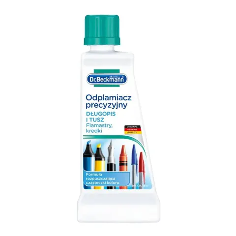 DR BECKMANN ODPLAMIACZ W PŁYNIE 50ML PRECYZYJNY DŁUGOPIS I TUSZ FLAMASTRY,KREDKI