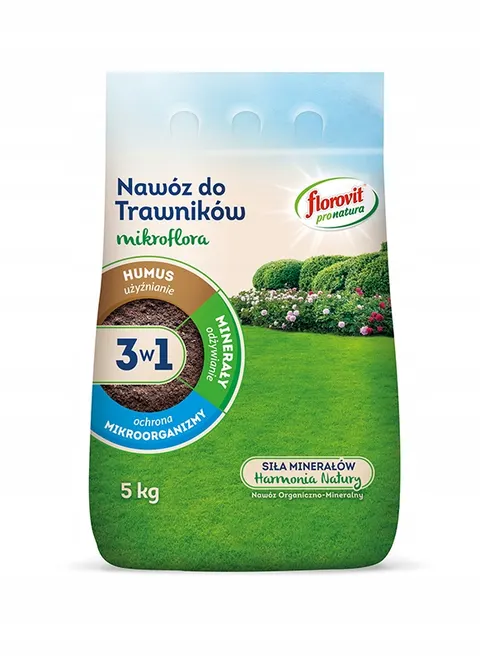 Florovit - mikroflora nawóz 3w1 do trawnika 5 kg