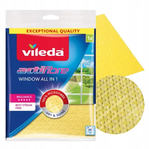 Vileda - ściereczka do okien szyb luster actifibre 1 szt.