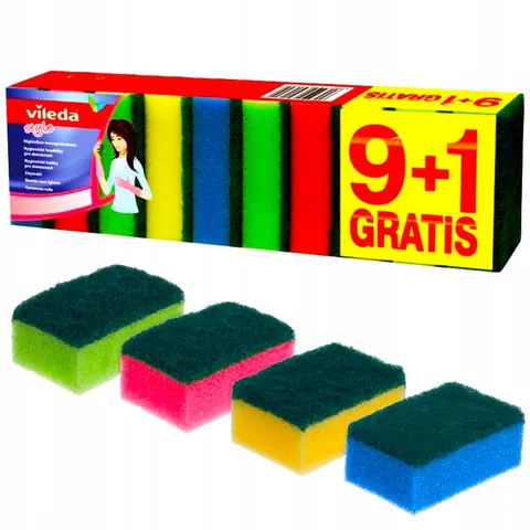 Vileda - zmywak gąbka do naczyń 9+1 gratis